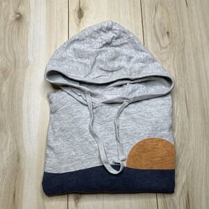 Faherty Brand Men's Sun & Wave Slub Hoodie Blue Storm Sunset Medium Cotton